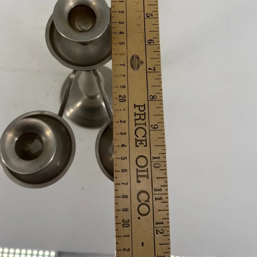 Pier 1 5-Arm Metal Candelabra Candle Holder Silver‎ Tone